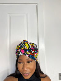 Alade Ankara Headwrap/Scarf | Yellow and Pink African Print