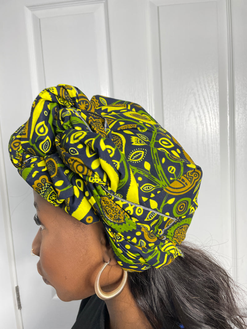 Abiba Green Ankara Headwrap/scarf