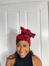 Beatrice Red Ankara Headwrap/Scarf