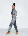 Beauty Ankara Cargo Trouser | Black and White African Tribal Print