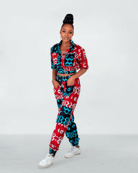 Brandy Ankara Cargo Trouser | African Tribal Print