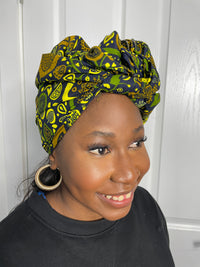 Abiba Green Ankara Headwrap/scarf