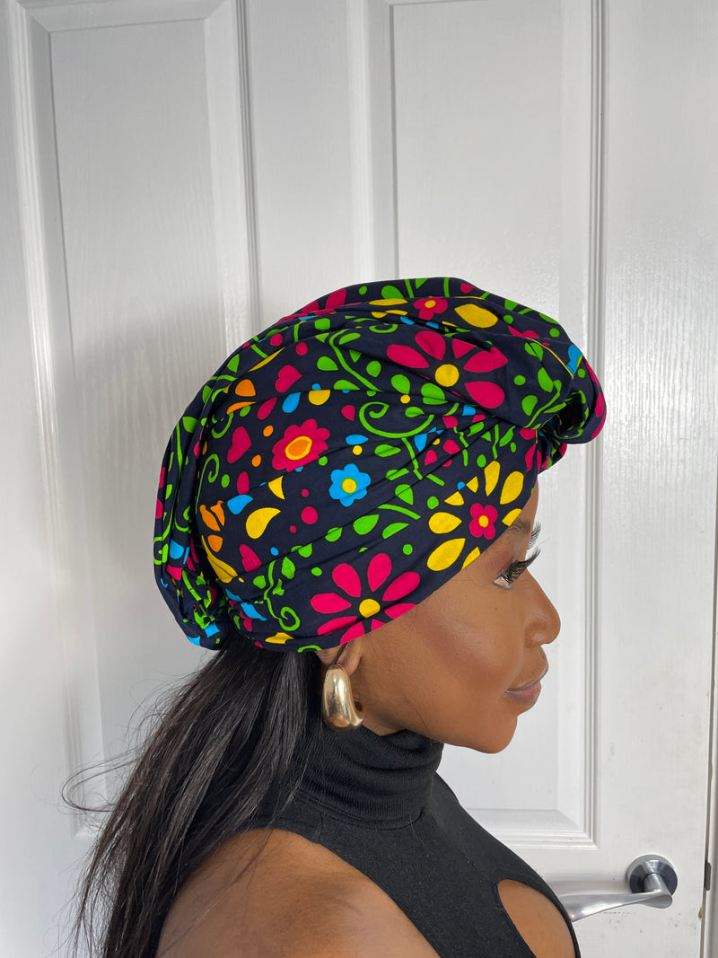 Anita Pink and Yellow Ankara Headwrap/Scarf