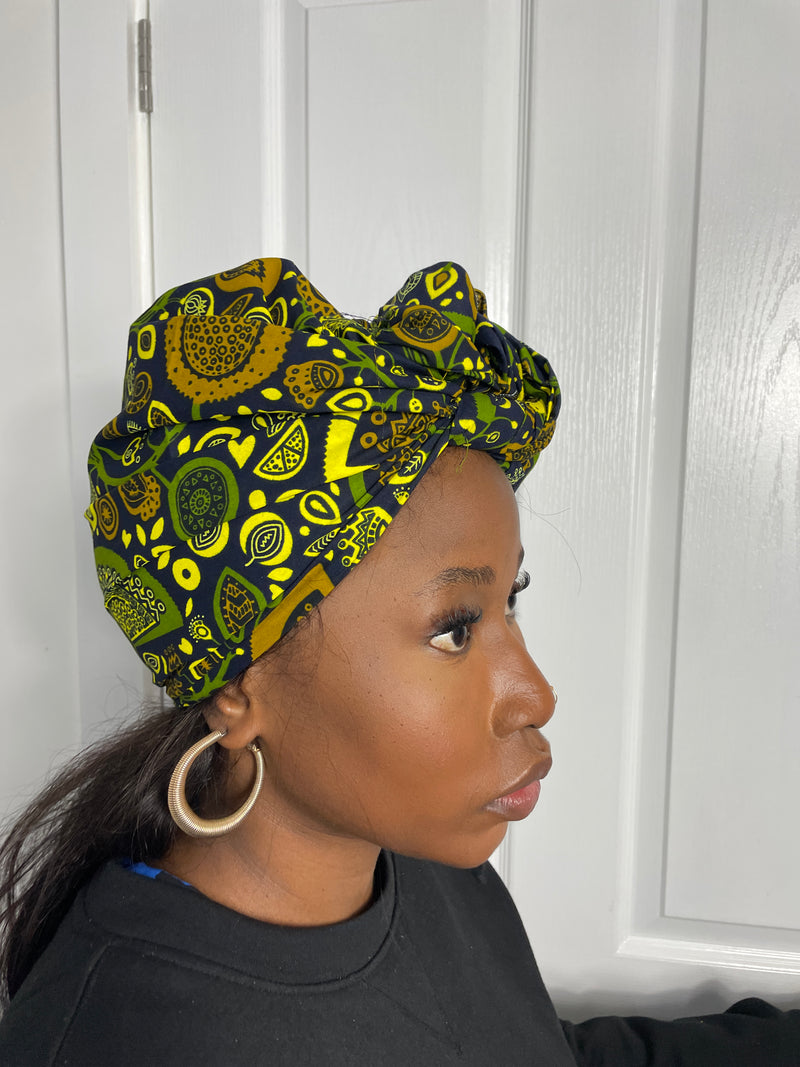 Abiba Green Ankara Headwrap/scarf