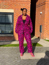 Genni Ankara Jacket | Pink and Black African Print