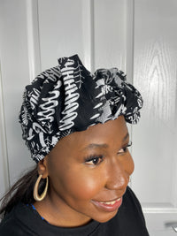 Alike Black and White Ankara  Headwrap/Scarf