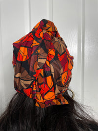 Joke Brown and Orange Ankara Headwrap/Scarf