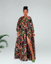 Alex Ankara Maxi Dress | White and Red Multicolored African Print