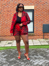 Gibs Ankara Jacket | Red and Black African Print