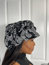 Arike Black and White Ankara Headwrap/Scarf