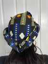 Tanya Black and Blue Multicolored Ankara Headwrap/Scarf