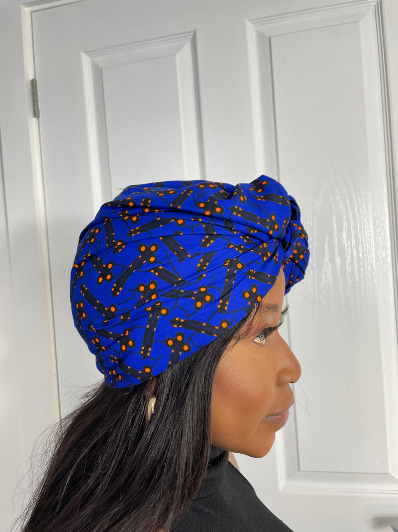 Barbie Blue Ankara Headwrap/Scarf