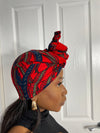 Beatrice Red Ankara Headwrap/Scarf