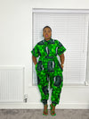 Andrea Green Ankara Jumpsuit