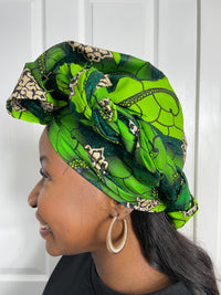 Aryla Green Ankara Headwrap/Scarf