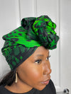 Amari Green Ankara Headwrap/Scarf