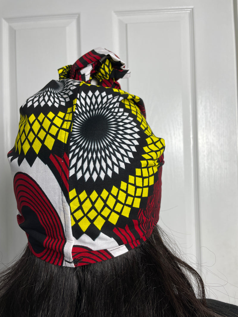 Hannah Red and Yellow Ankara Headwrap/Scarf