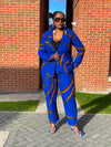 Goldie Ankara Jacket | Blue African Print