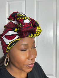 Hannah Red and Yellow Ankara Headwrap/Scarf