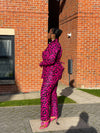 Genni Ankara Jacket | Pink and Black African Print