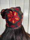 Adire Black and Red Ankara Headwrap/Scarf