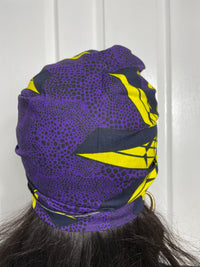 Sheila Purple and Yellow Headwrap | African Print