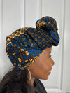 Devyn Blue and Yellow Ankara Headwrap/Scarf