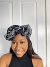 Arike Black and White Ankara Headwrap/Scarf