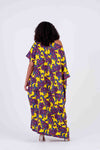 Flora Yellow and Pink Maxi Dress