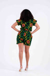 Bukky Ankara Shirt | Green African Print