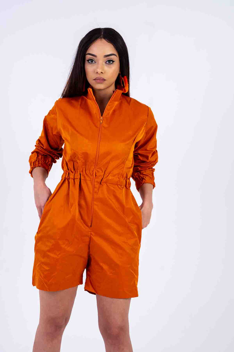 Agatha Orange playsuit