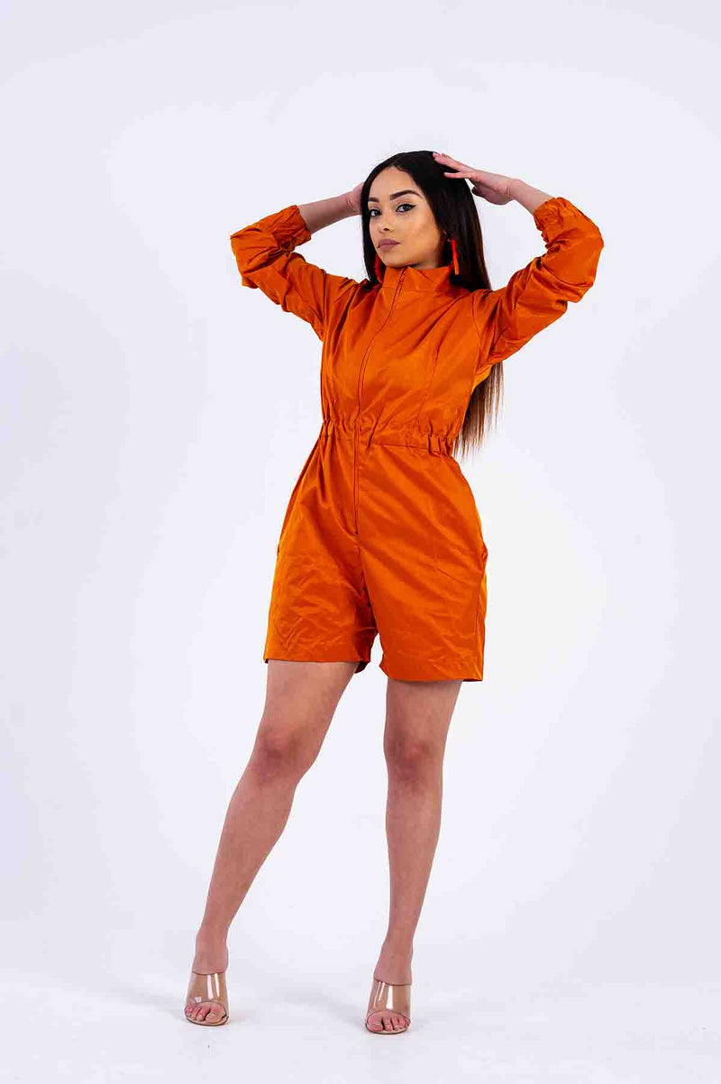 Agatha Orange playsuit