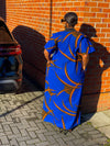 Brisa Ankara Bubu Dress | Blue African Print