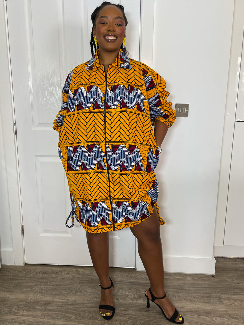 Ivy Ankara Shirt Dress | Yellow African Print