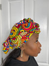 Micah Yellow and Blue Multicolored Ankara Headwrap/Scarf