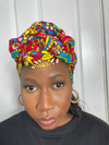 Micah Yellow and Blue Multicolored Ankara Headwrap/Scarf