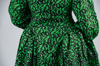 Lola Ankara Midi Dress | Green African Print