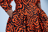 Lucia Ankara Midi Dress | Orange African Print