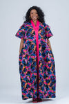 Betsy Ankara Bubu Dress | Pink Multicolor African Print