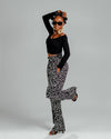 Jayden Ankara Cargo Trouser | Black and White Print