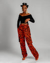 Julie Ankara Cargo Trouser | Orange Print