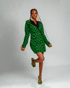 Khloe Mini Jacket Dress (Green Color)