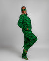 Jayla Long Sleeve Shirt | Green African Print