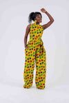 Natalia Ankara Jumpsuit | Yellow African Print