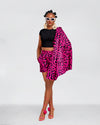 Genni Ankara High Waisted Shorts |  Pink and Black African Print