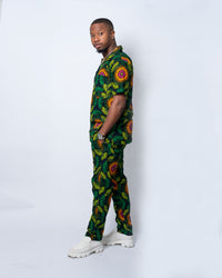 Ben Ankara Men Shirt | Green African Print