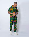 Ben Ankara Men Shirt | Green African Print