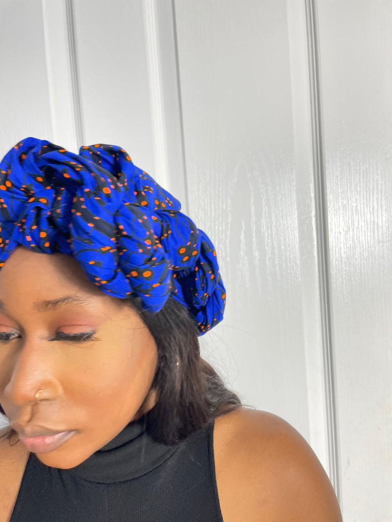 Barbie Blue Ankara Headwrap/Scarf