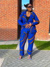 Goldie Ankara Jacket | Blue African Print