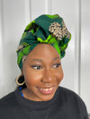 Aryla Green Ankara Headwrap/Scarf